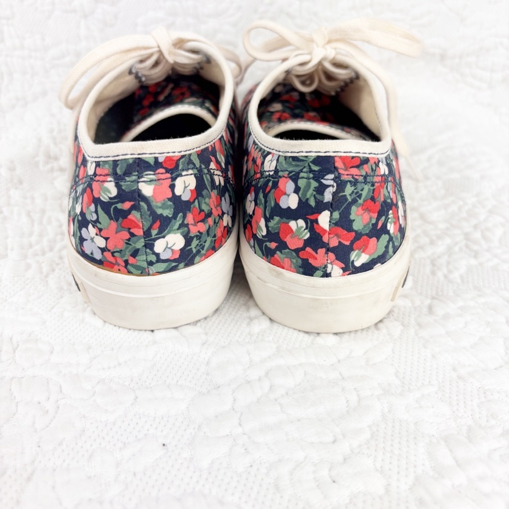SeaVees® x J.Crew Legend Liberty Poppy Flowers Sneakers Sz 8 - Picture 4 of 8